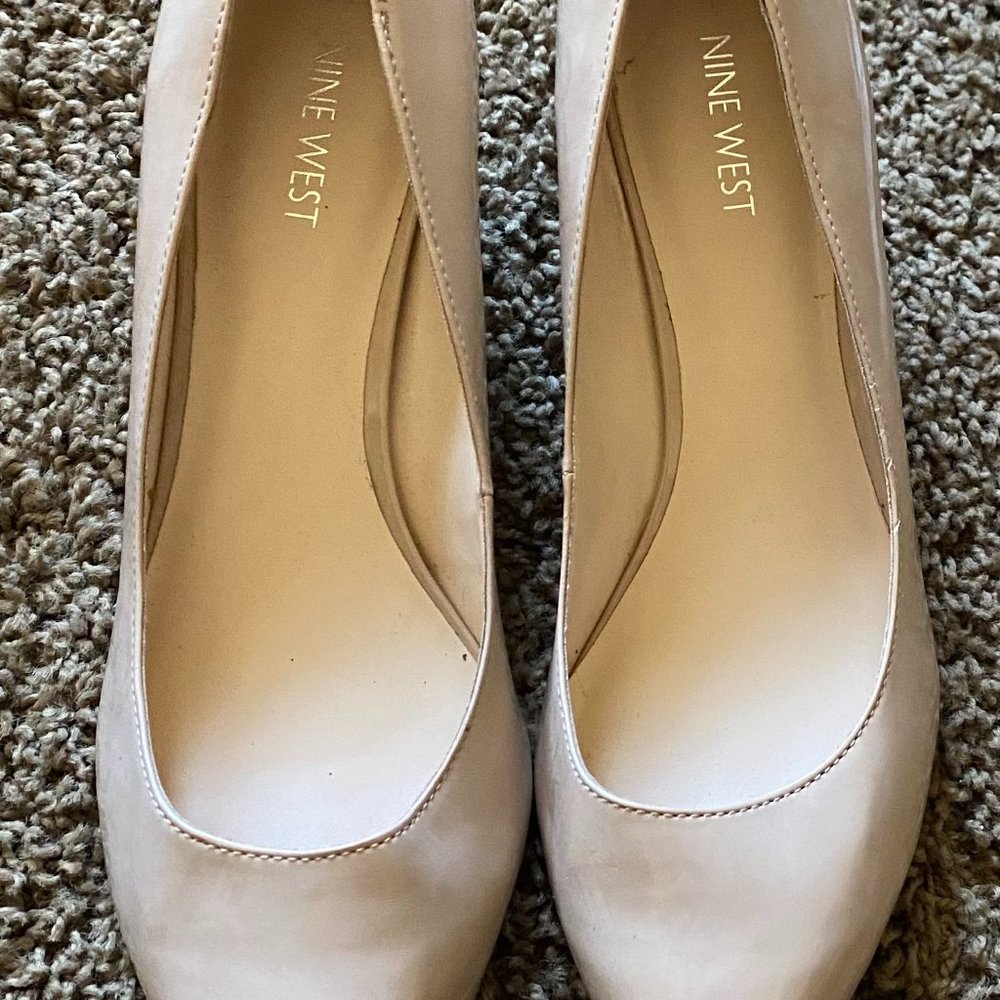 Unworn Nine West Patent Leather Kitten Heels
